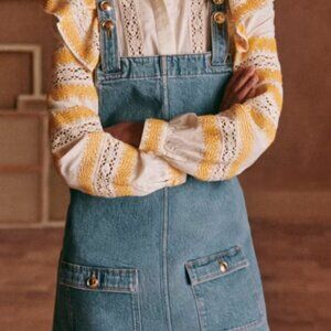 Sezane Ysea short denim overall dress  (size36 ,like US4)